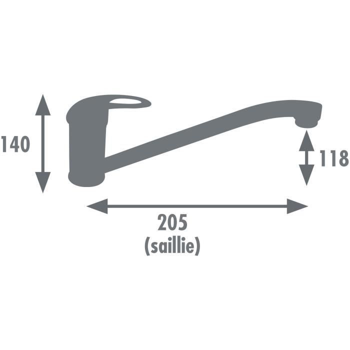 Kitchen sink mixer - Chrome - Flow reduction - Swivel spout - JOCKER - EDOUARD ROUSSEAU