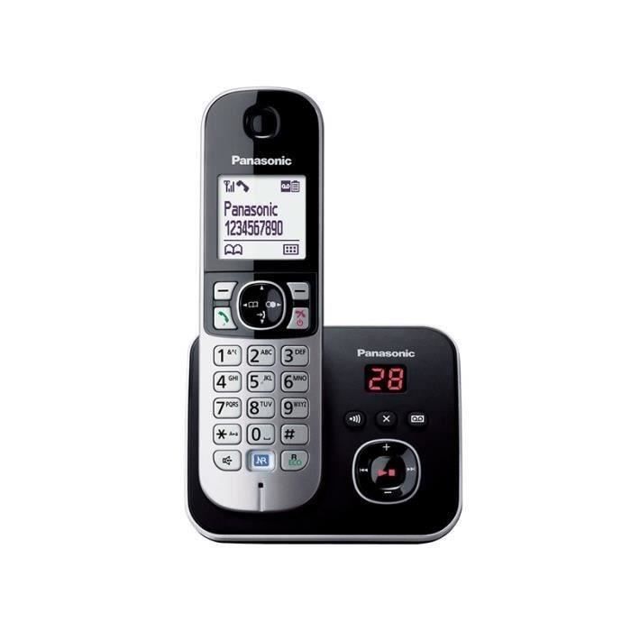 Panasonic KX-TG6821 Cordless Telephone Answering Machine Black