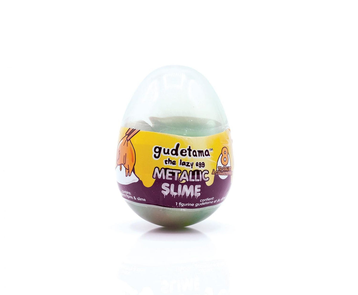 Gudetama The Lazy Egg Metallic Slime & Mini Figure | Green