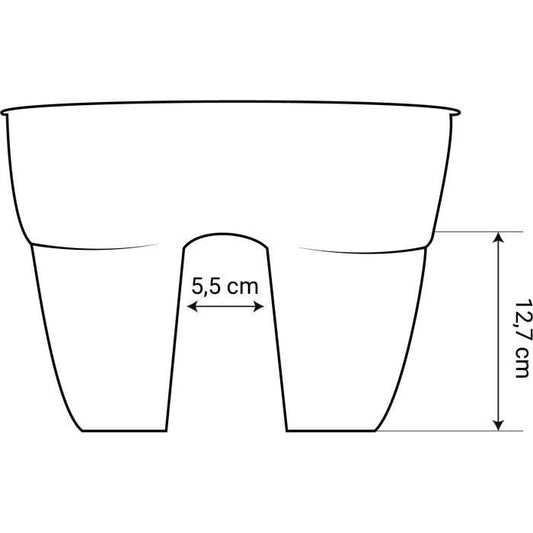 Cavaliere Osaka Planter 19.5 L - EDA - for Balconies and Railings - Anthracite gray