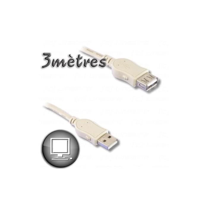 Extension cable USB 2.0 A male / A female 3m
