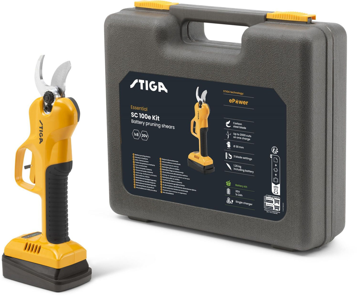 STIGA SC 100e pruning shears kit