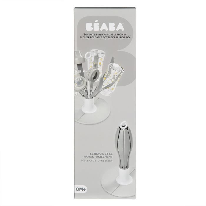 BEABA Drip Foldable Baby Bottle Flower gray