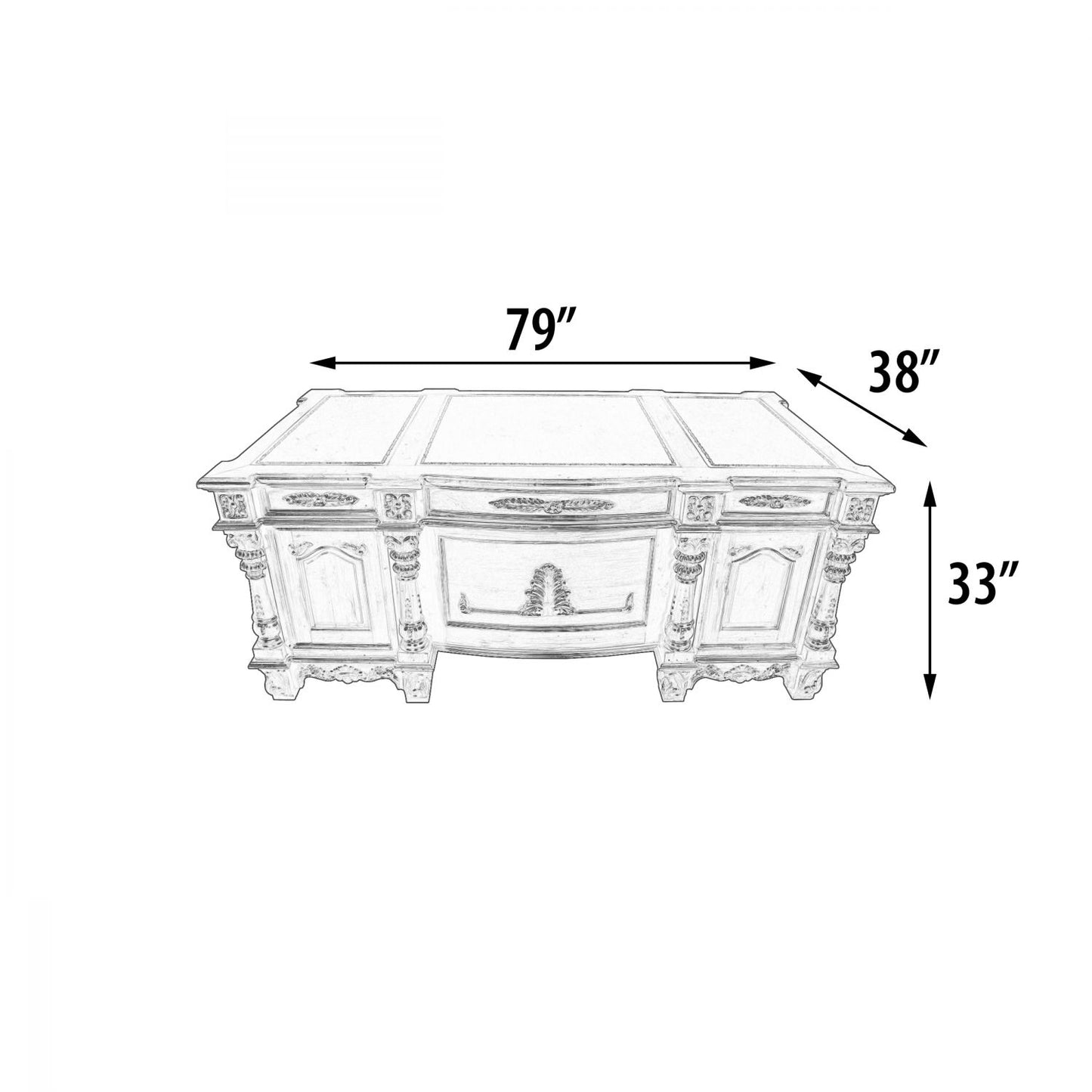 Monarch Mahogany Executive Desk VC (KIT)