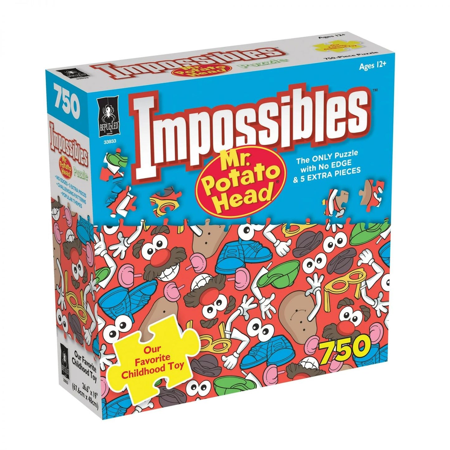 Mr. Potato Head Impossibles 1000 Piece Jigsaw Puzzle | No Edge | 5 Extra Pieces