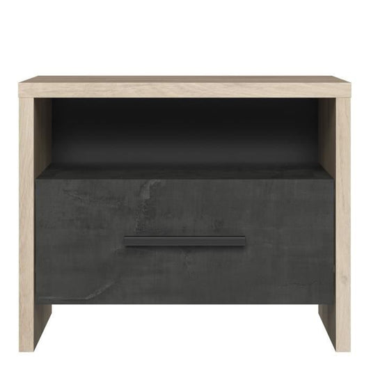 Demeyere bedside table 1 drawer - Kronberg chene decor - L 49.6 x D 36.3 x H 40.1 cm - Colorado