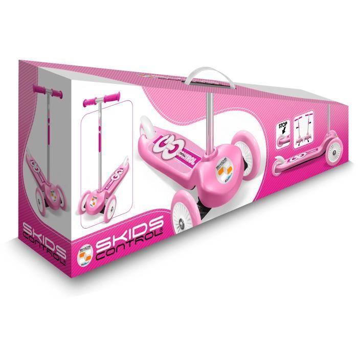 Steering 3-wheel scooter - STAMP - SKIDS CONTROL - Pink