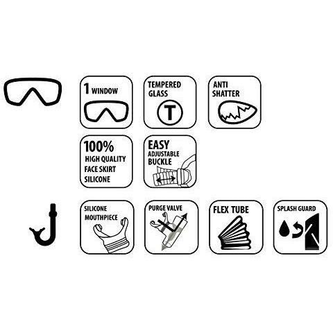 Diving set - SCHILDKRÖT - BARBADOS - Junior