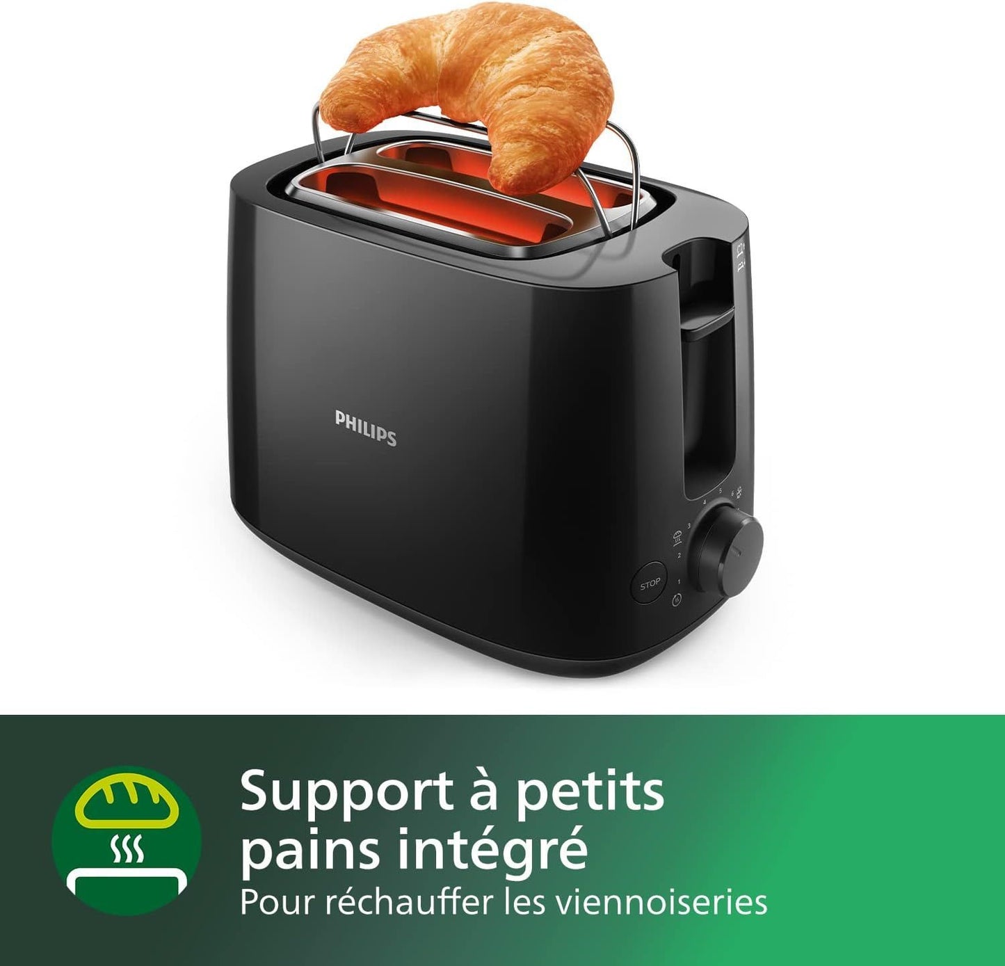 HD2581 / 90, Toaster, black, 830W