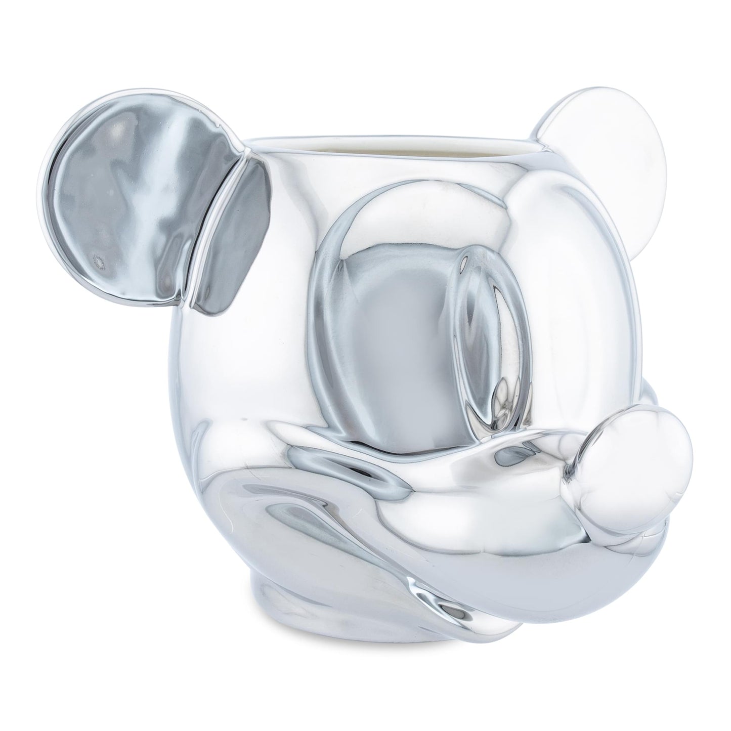 Disney 100 Mickey Mouse 3D Sculpted Platinum Ceramic Mug | Holds 20 Ounces