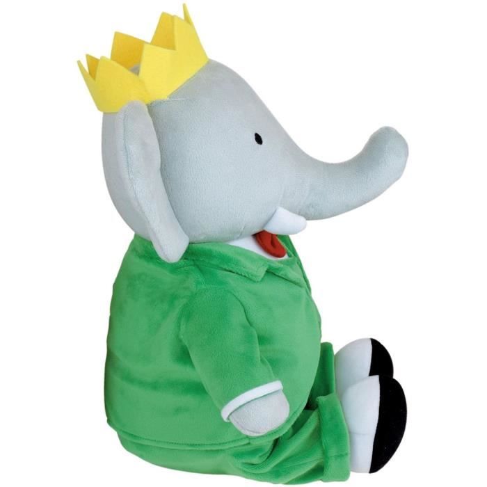 Soft toy - JEMINI - Babar Elephant Soft Toy +/- 40 cm - Soft plush toy - Ideal for creating stories and decorating the room!