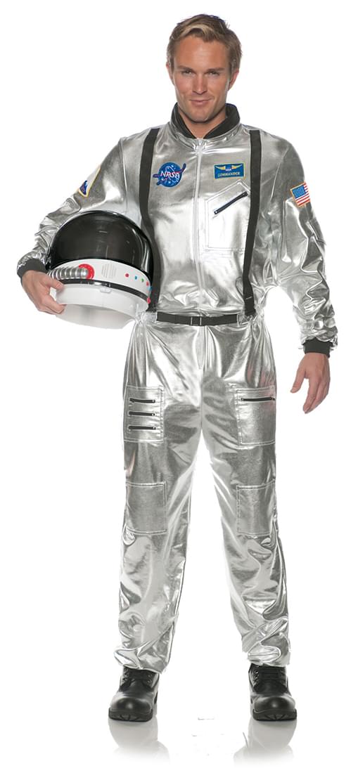 Astronaut Silver Adult Costume, XX-Large