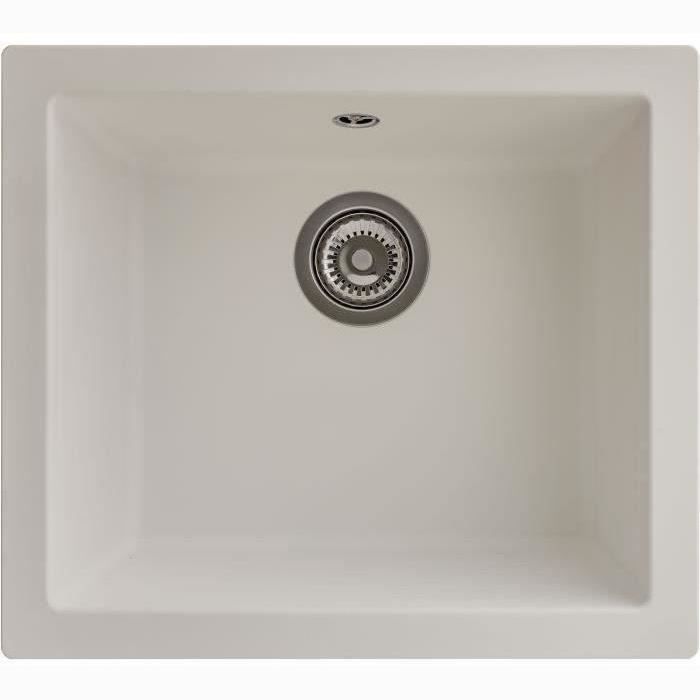 Résine sink - United white - Encourage or under plan - Stradour - 1 500x440 tank