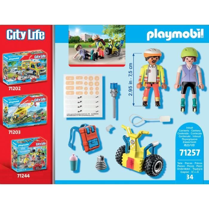 PLAYMOBIL - 71257 - City Action Les Secouristes - Starter Pack - Supervisor with Segway