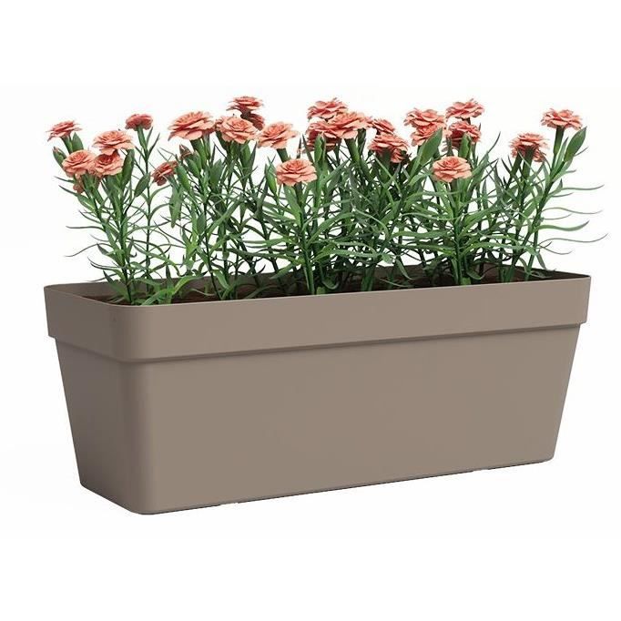 Planter - Plastic - Taupe - Rectangular - L49.9 x D20 x H18.1cm - ARTEVASI