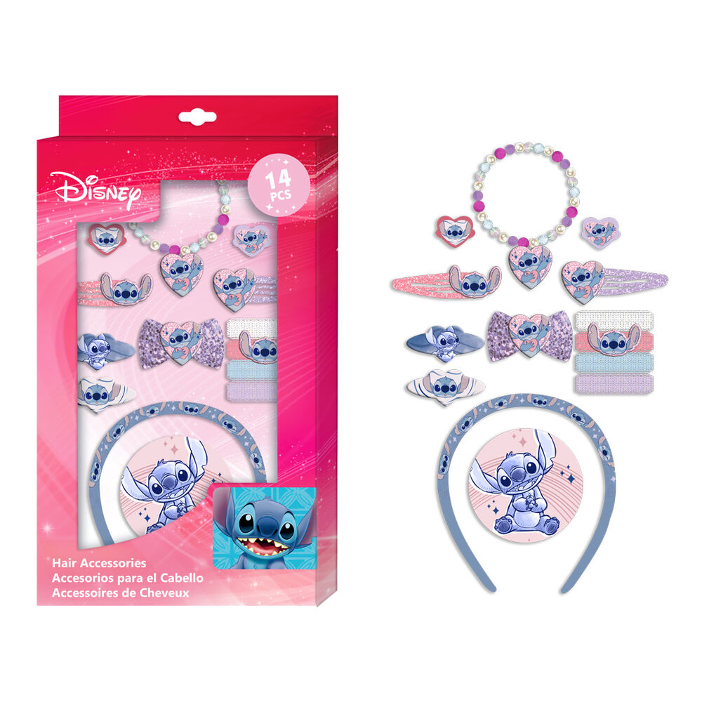 Disney Stitch pack hair accessories 14pcs