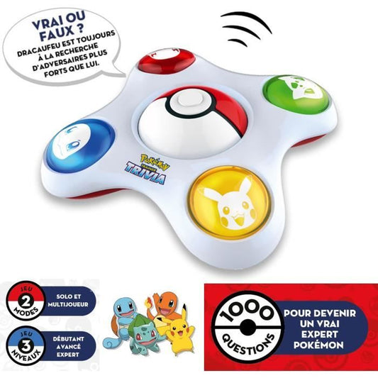 BANDAI Pokémon Trainer Quiz Interactive Electronic Game - Speaks French