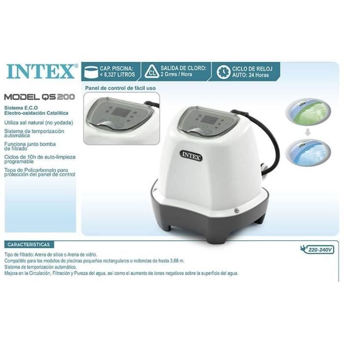 Intex - 26662 - QS200 salt sterilizer for swimming pools up to 8 m3
