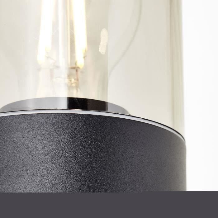 Sergioro Outdoor Applique 2L with detector, Depoli black, 2x27 20W, bulb not included