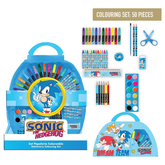 Sonic the Hedgehog stationery Colouring set