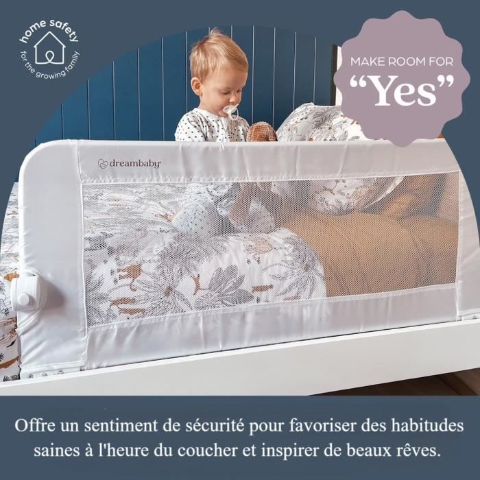 DREAMBABY Nicole bed barriere - Beds and flat beds - measuring 150 cm wide and 50 cm high - gray
