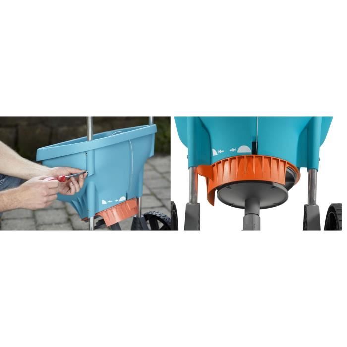 Gardena XL fertilizer on wheels-capacity 18L-Surface 800m² max-6m spreading width-Corrosion protection-(436-20)