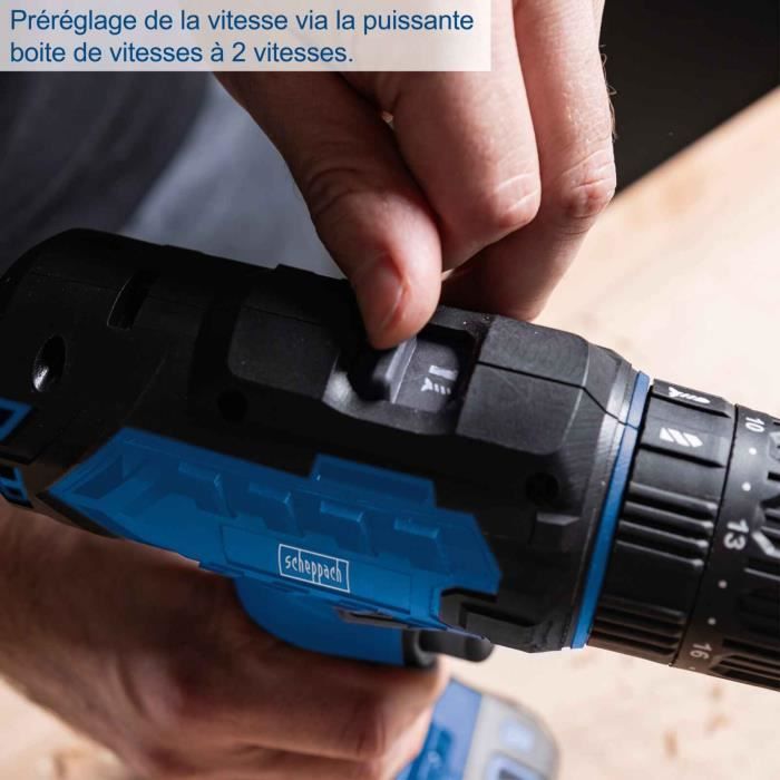 Impact drill - SCHEPPACH - 20V IXES - Torque 45 Nm - 13mm chuck - without battery or charger - C-CD45-X