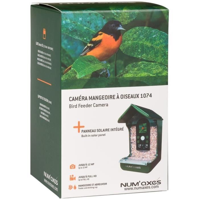 Bird feeder / waterer with integrated camera - NUM'AXES - CAM1074 - 120 ° - Green