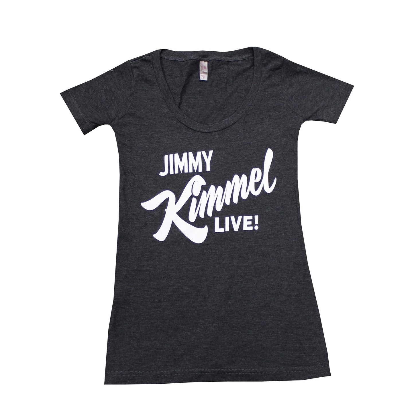 Jimmy Kimmel Live! Hollywood Charcoal Scoop Neck Tee Shirt | Adult Large