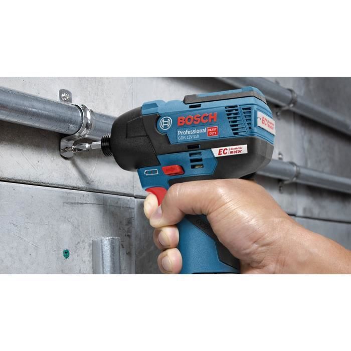 Bosch Professional GDR 12V-110 impact driver + 2 3.0Ah batteries in L-BOXX - 06019E0005
