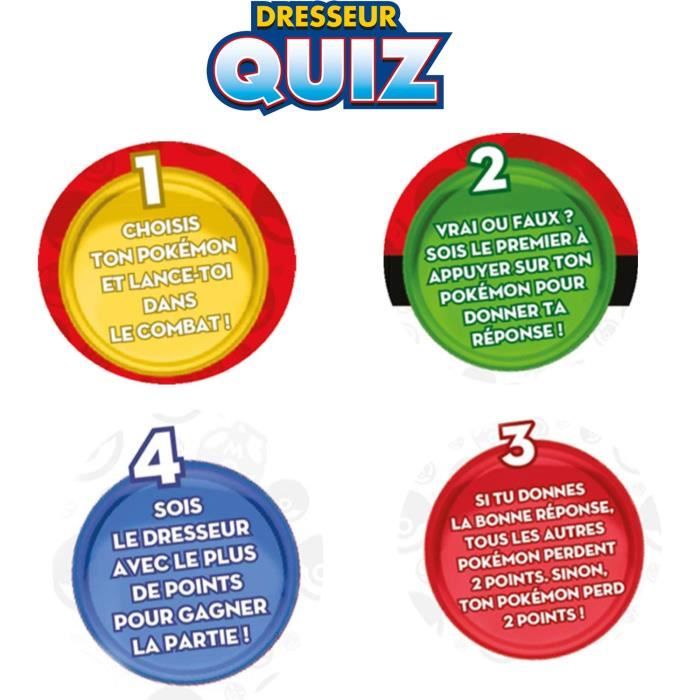 BANDAI Pokémon Trainer Quiz Interactive Electronic Game - Speaks French