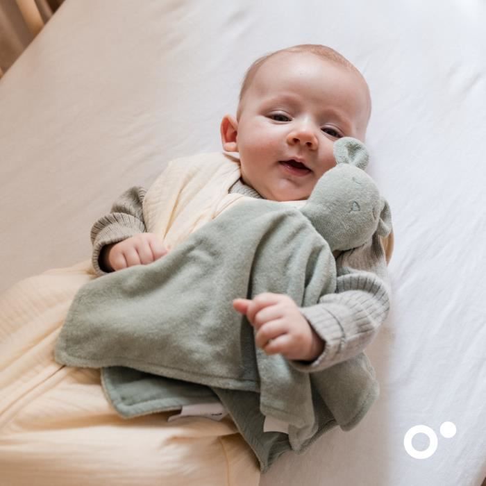 doomoo Doudou Bébé You&Me - Reversible and Comforting Doudou - Supplied with 2 Bodies to Transport the Parent's Smell, Green