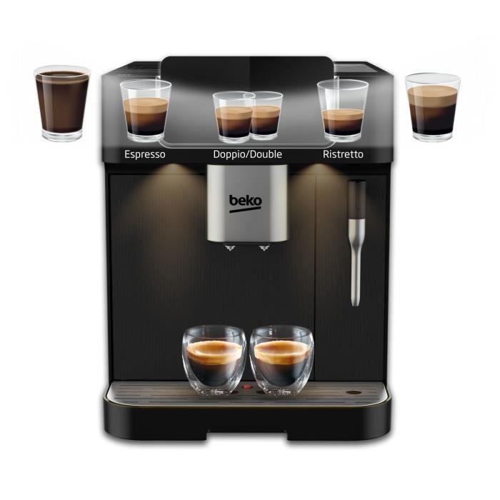 Coffee machine with grinder - BEKO - CEG7302B - 1350 W - 19 bars - Black