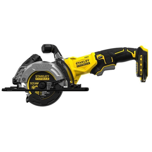 115 mm Brushless Circular Saw - 18V - 4,500 rpm, 2 cutting directions, LED - V20 Range - STANLEY FATMAX, SFMCS515B-XJ