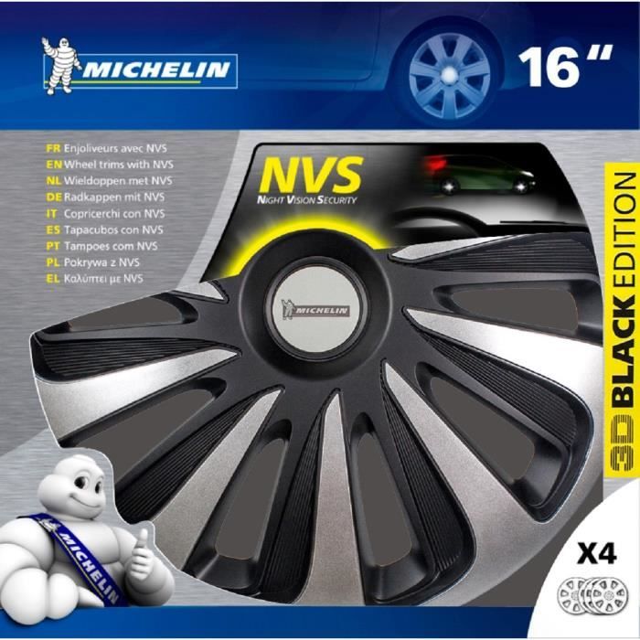 MICHELIN Wheel cover 16 NVS 3D by 4 in a box Black