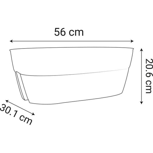 Cavaliere Osaka Planter 19.5 L - EDA - Fixing System - for Balconies and Railings - Laurel green