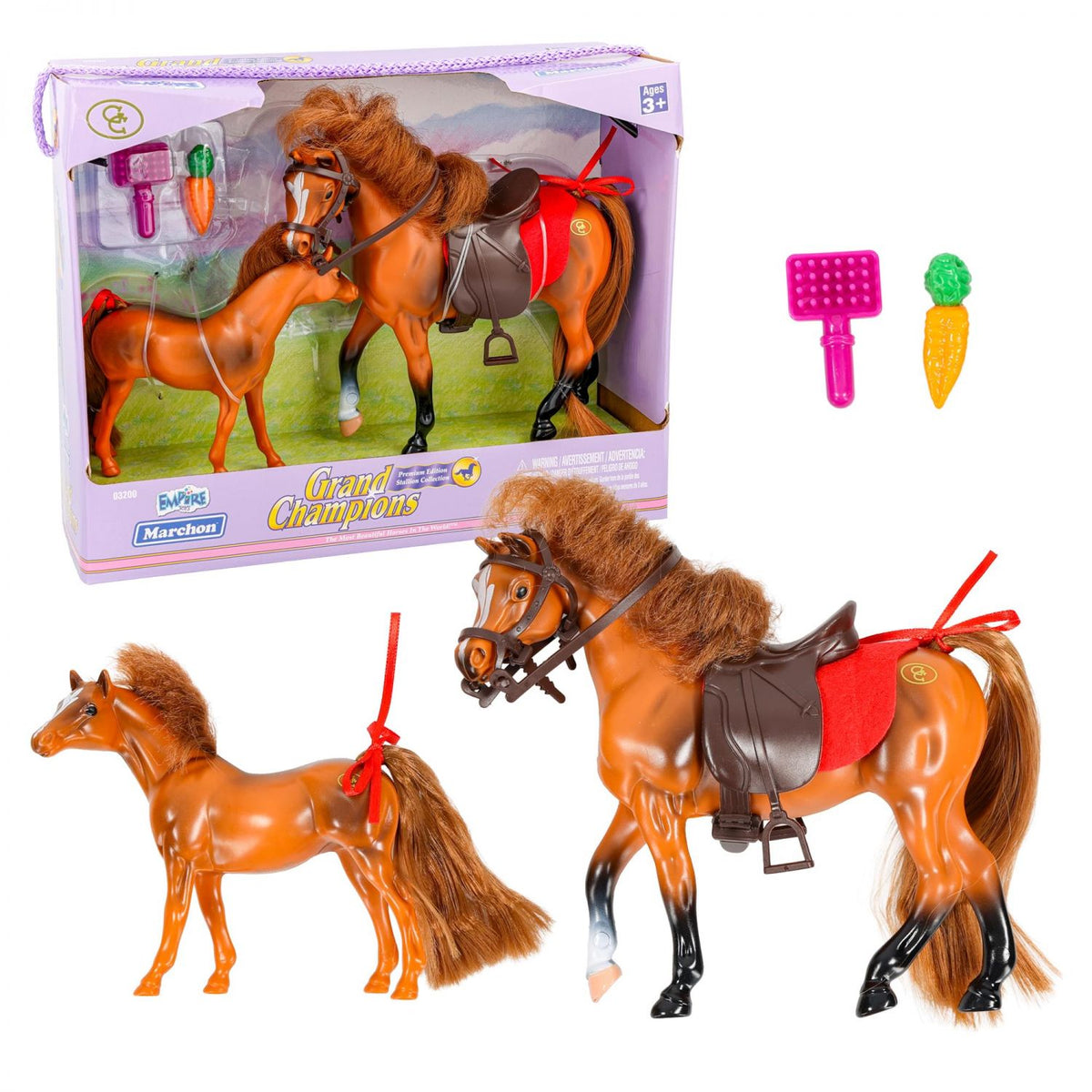 Grand Champions Premium Stallion Collection Set Of 2 | Chestnut Arabian