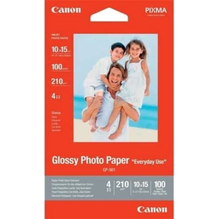 Canon Glossy Photo Paper GP-501 - 210g - 100 Sheets - 10x15 cm