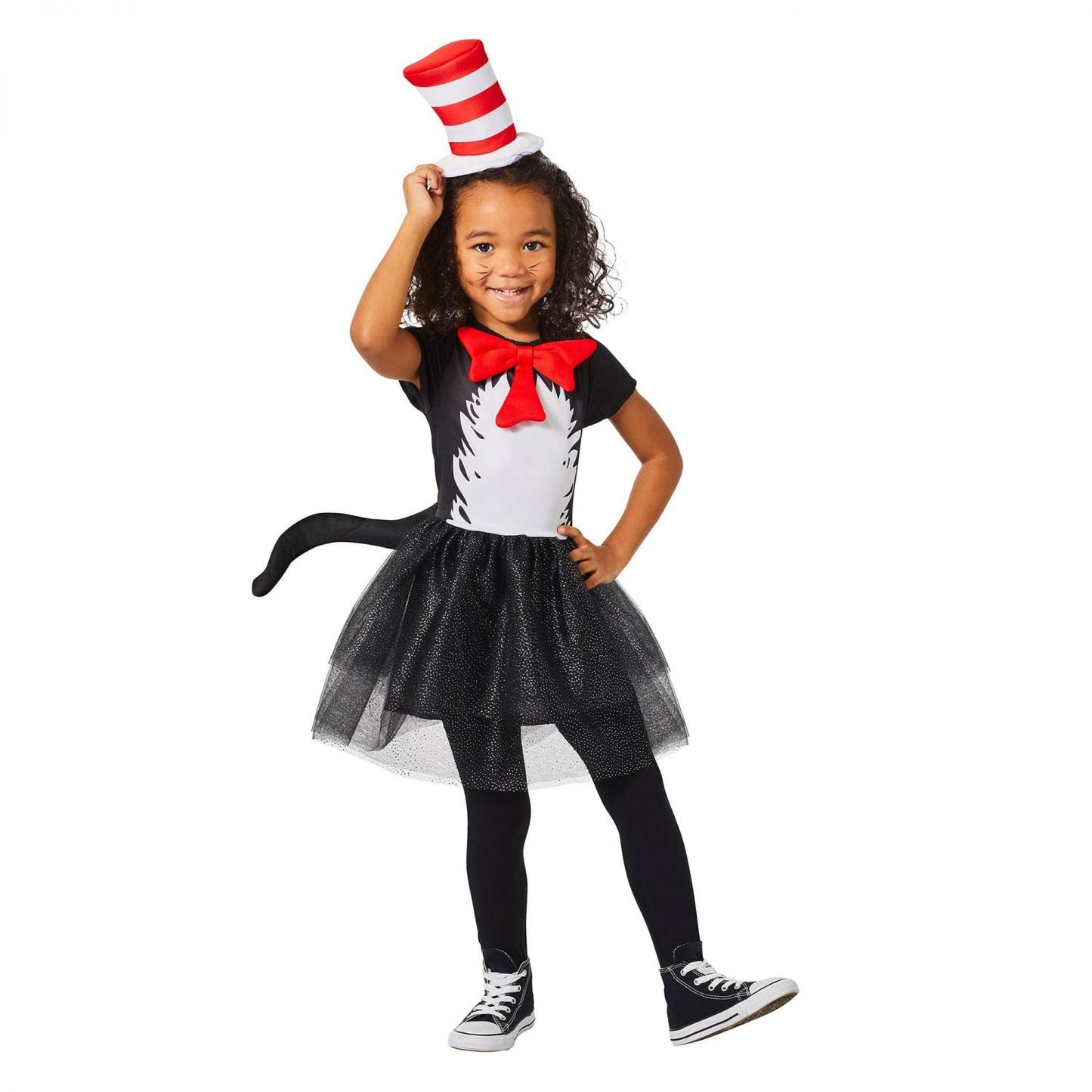 Dr Seuss Cat In The Hat Dress Toddler Costume | 3T/4T XS