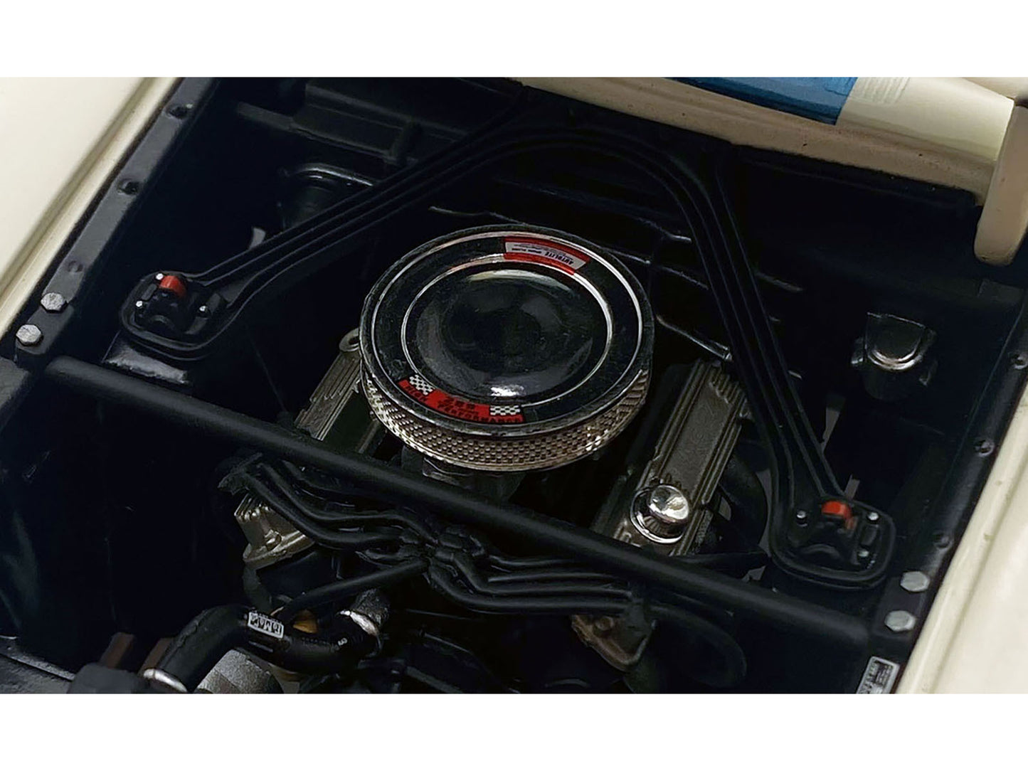 1965 Shelby GT350 "Reynolds Ford" White with Blue Stripes Limited Edition to 204 pieces Worldwide 1/18 Diecast Model Car by ACME