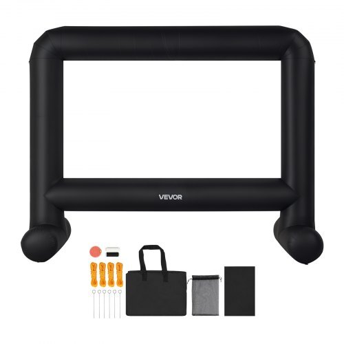 VEVOR 15FT Inflatable Movie Screen, Inflatable Projector Screen with Portable Storage Bag, 16:9 Easy Set Up Movie Projection for Outdoor Backyard, Home Theater, Theme Party