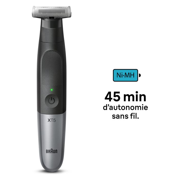 Braun Series X Hybrid Trimmer XT5100 For Face and Body with 4D Flexible Blade, Waterproof, 5 Combs