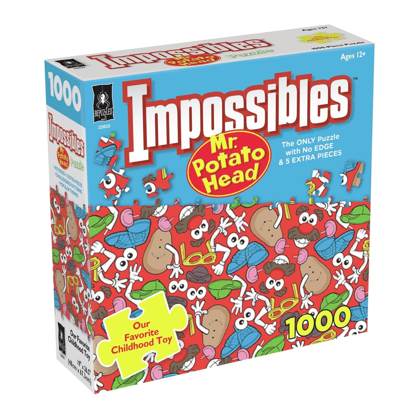 Mr. Potato Head Impossibles 1000 Piece Jigsaw Puzzle | No Edge | 5 Extra Pieces
