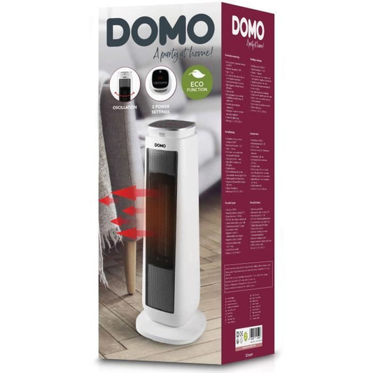 Convector - DOMO - DO7347H - 2000 W - White - 21.5 x 21.5 x 58.3 cm