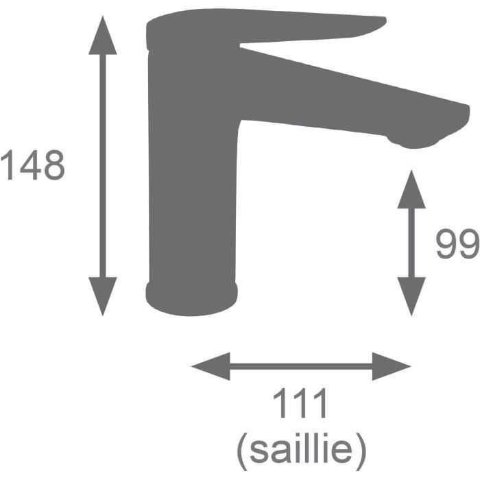 Washbasin Mixer Tap - EDOUARD ROUSSEAU - GLOSS - Brushed Brass