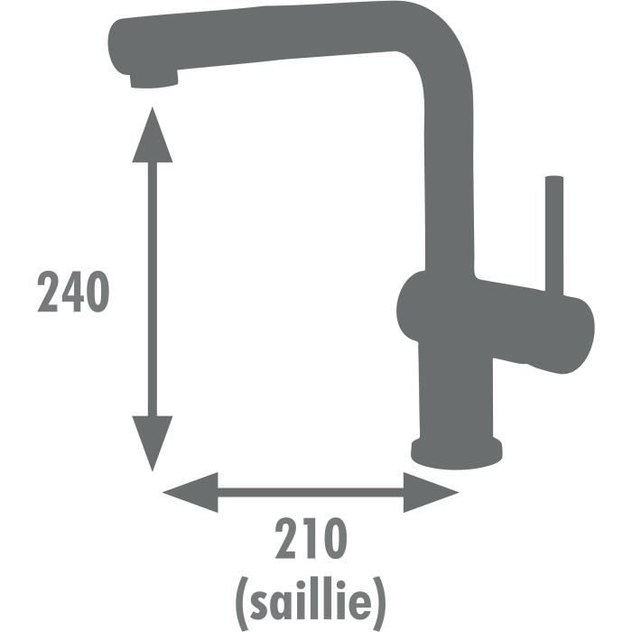 Edouard Rousseau - SQUARE Sink Mixer - Pull-out Spray - Black