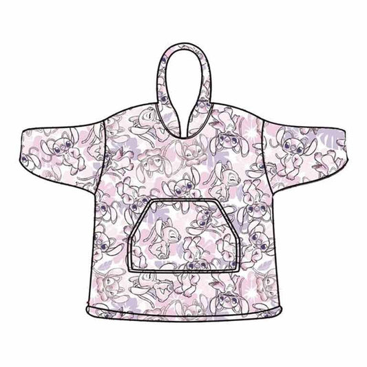 Disney Stitch Angel oversize sweatshirt coat kids coral