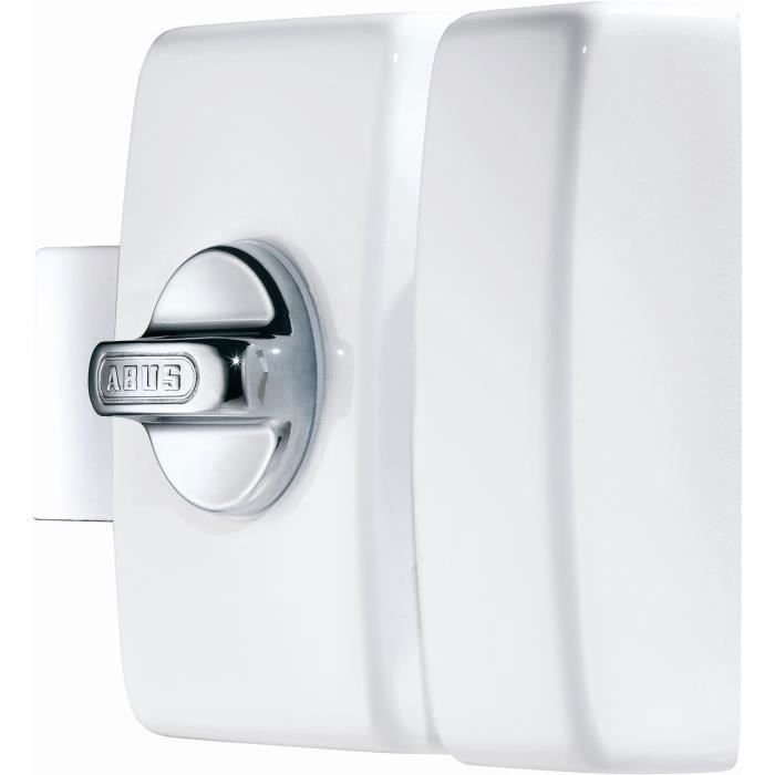 Lock - ABUS - V83 CB 45 W EK - White box, steel strike plate, chrome-plated steel bolt - Double cylinder