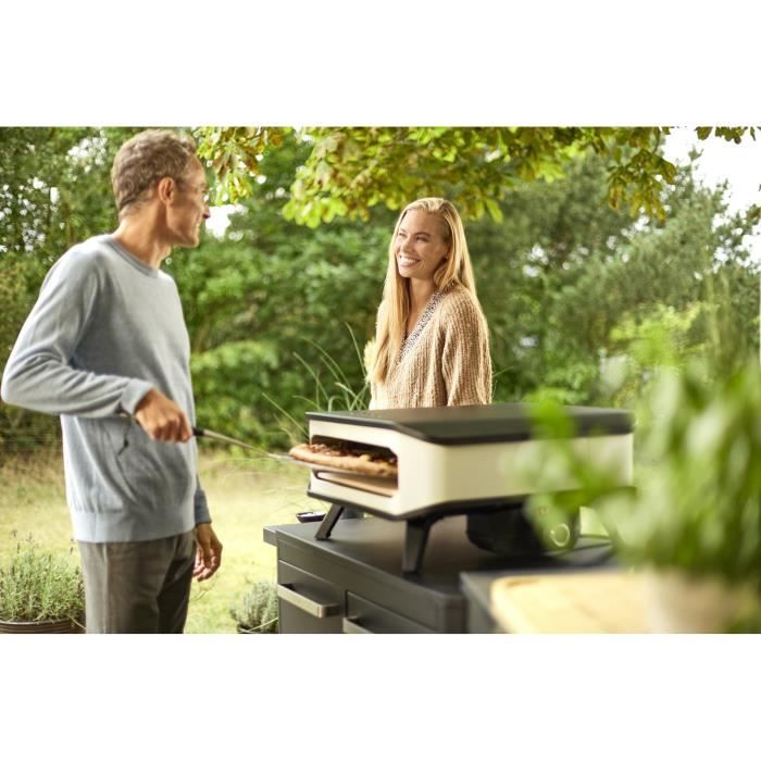 Electric pizza oven - COZZE - 2200 W - 60.5 x 60.5 x 30.5 cm - Black / White