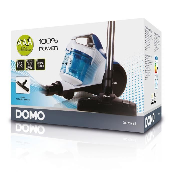 Domo do7286s vacuum cleaner without bag - 1.5 l - 700 W - white and blue